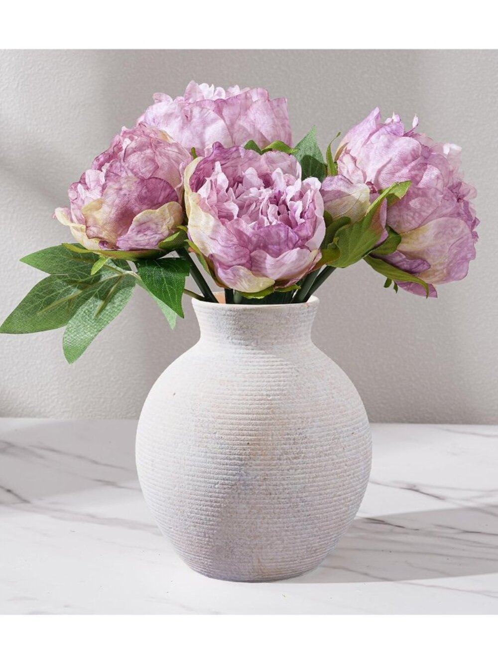 6 White Ceramic Flower Vase Rustic Vintage Farmhouse Living Room Kitchen Decor